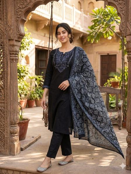 Jaipuri straight 3pcs wholesale printed kurtis